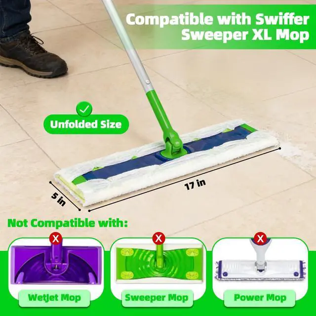 Alt view image 2 of 7 - 30 Count XL Dry Sweeping Cloths Refills Compatible with Swiffer Sweeper,Heavy-Duty Disposable Dry Mopping Pads,Multi-Surface Pet Dry Pads Replacement Floor Cleaner for Dust, Hair, Dirt