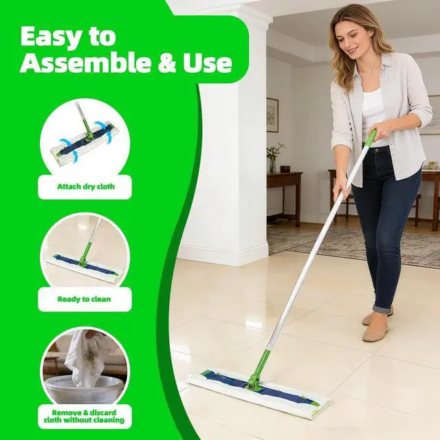 Alt view image 5 of 7 - 30 Count XL Dry Sweeping Cloths Refills Compatible with Swiffer Sweeper,Heavy-Duty Disposable Dry Mopping Pads,Multi-Surface Pet Dry Pads Replacement Floor Cleaner for Dust, Hair, Dirt