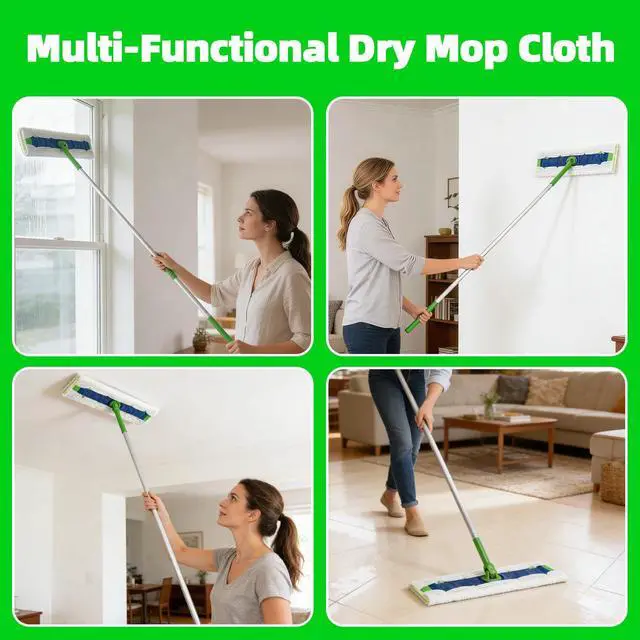 Alt view image 7 of 7 - 30 Count XL Dry Sweeping Cloths Refills Compatible with Swiffer Sweeper,Heavy-Duty Disposable Dry Mopping Pads,Multi-Surface Pet Dry Pads Replacement Floor Cleaner for Dust, Hair, Dirt