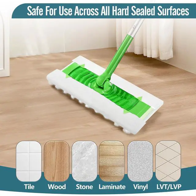 Alt view image 5 of 6 - FURCIELOS 60 Count Pet Dry Sweeping Cloth Refills Compatible with Swiffer Sweeper Mop, Unscented Heavy Duty Dry Pads Refills for Multi-Surface Floor Cleaning