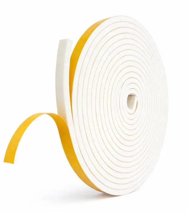 Main image of Foam Weather Stripping/Door Window Seal - Weather Stripping Foam Tape, 17 Ft Door Seal Strip, EVA Material, High Density 1/4" Thick, No Residue Adhesive (3/8" Wide)