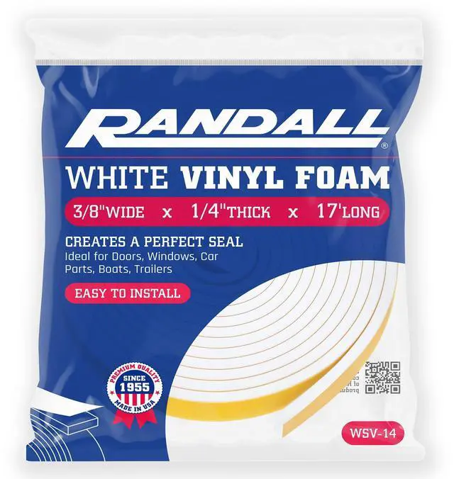 Alt view image 7 of 7 - Foam Weather Stripping/Door Window Seal - Weather Stripping Foam Tape, 17 Ft Door Seal Strip, EVA Material, High Density 1/4" Thick, No Residue Adhesive (3/8" Wide)