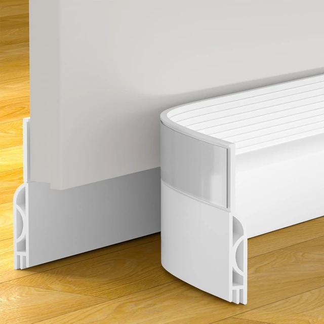 Main image of OXRQ Door Draft Stopper, Door Sweep for Bottom of Door, Weather Stripping Door Seal Gap Filler Bottom Blocker Soundproof Cold Air Insulation Save Energy Installs Quickly and Easily (White, 39)