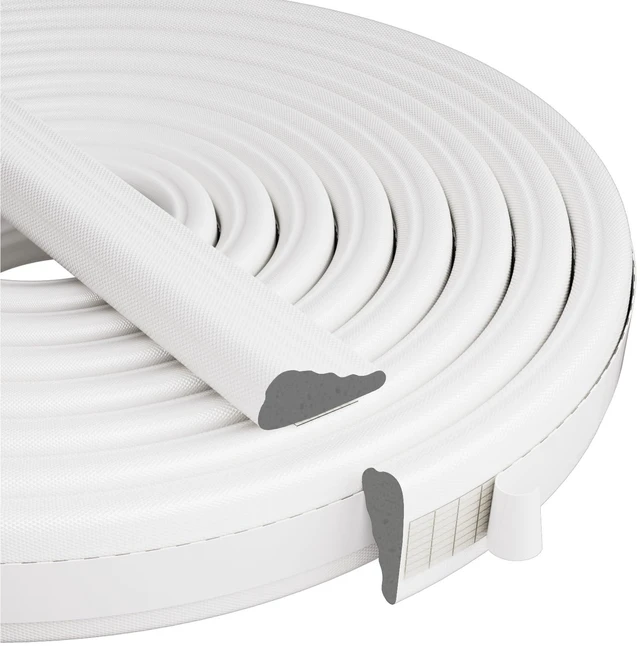 Main image of Wedge-Shape Window Weather Stripping Door Frame Seal 118 White | Upgrade Black Foam,Soundproofing,Draft Stopper,Winter Insulation,Noise Blocker, Gap Filler for Exterior Front Door Side