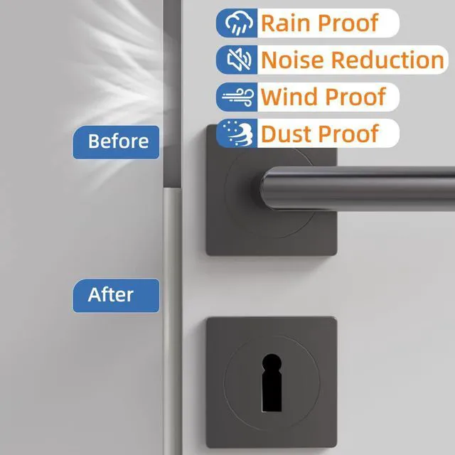 Alt view image 5 of 7 - Wedge-Shape Window Weather Stripping Door Frame Seal 118 White | Upgrade Black Foam,Soundproofing,Draft Stopper,Winter Insulation,Noise Blocker, Gap Filler for Exterior Front Door Side
