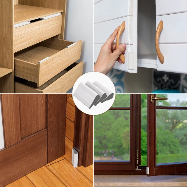 Alt view image 7 of 7 - Wedge-Shape Window Weather Stripping Door Frame Seal 118 White | Upgrade Black Foam,Soundproofing,Draft Stopper,Winter Insulation,Noise Blocker, Gap Filler for Exterior Front Door Side