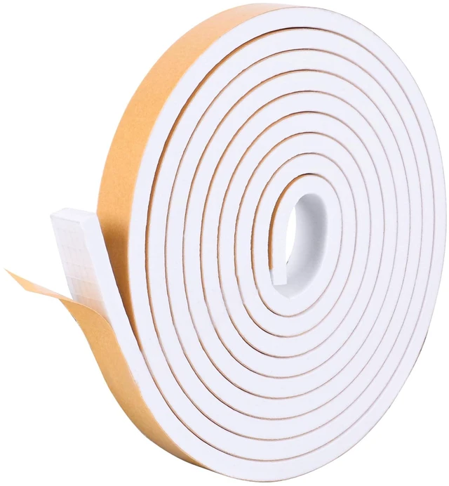 Main image of Self Adhesive Foam Tape Weatherstrip 1/2in x 1/4in x 16.5Ft High Density Foam Insulation Strips Seal Weather Stripping with Strong Adhesive for Door and Window Sound Isolation Soundproofing