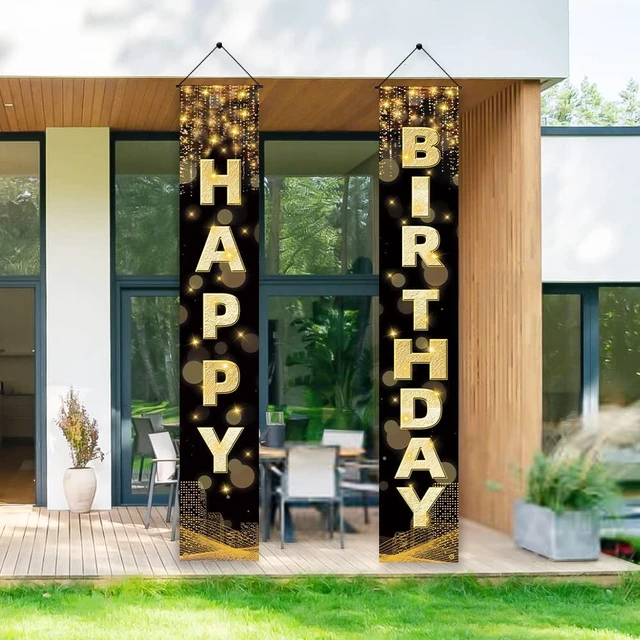 Alt view image 5 of 6 - Birthday Decorations Banner, Happy Birthday Door Sign for Men Women Boys Girls Ideal Birthday Decorations Party Supplies Outdoor Indoor 72 x 12 Inch