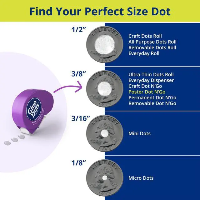 Alt view image 4 of 6 - 375" Poster Dot Disposable Dispenser - 200 Clear Dots