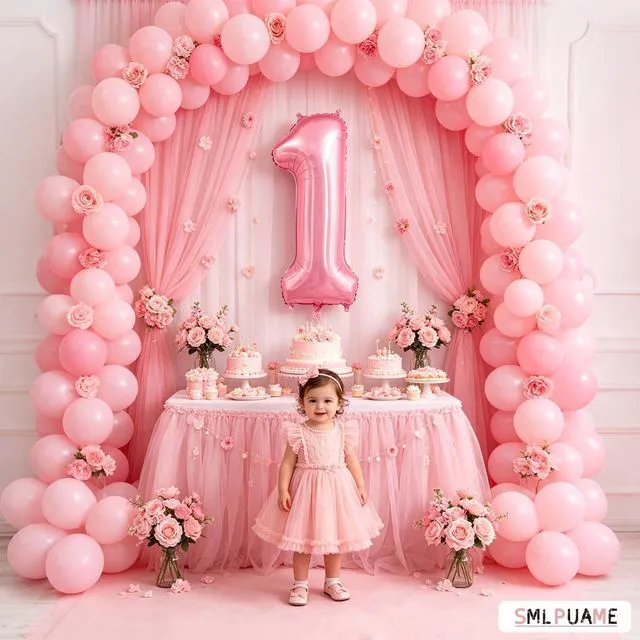 Alt view image 5 of 7 - 40 Inch Pink Number 1 Balloon, 1st Birthday Decoration Boys Girls | Large Self Inflating Number Balloons, Mylar Foil Helium Balloon for Women Men Party Anniversary Supplies Reusable