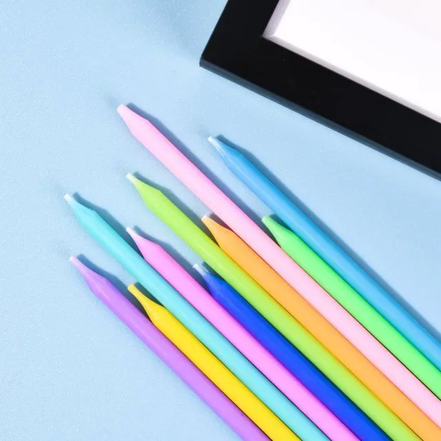 Alt view image 4 of 6 - 40-Count Rainbow Long Thin Birthday Candles, Cake Candles, Birthday Parties, Wedding Decorations, Party Candles