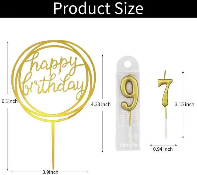 Alt view image 3 of 7 - 10-Piece Number Birthday Candles - Glitter Cake Toppers for Birthday & Wedding Parties