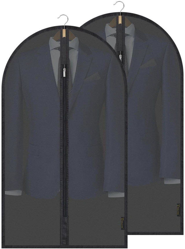 Main image of 2PK Garment Bags for Hanging Clothes, 40" Suit Bag for Closet | Tear Resistant PEVA Material, Dust & Moisture Protection, Wrinkle-Free Storage, Smooth Glide Zipper, Translucent Design