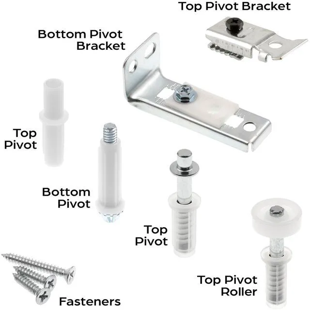 Alt view image 2 of 7 - Bi-Fold Door Hardware Repair Kit, 50 lb Capacity | For 1 In. to 1-3/8 In. Thick Doors, Up To 50 Lbs.