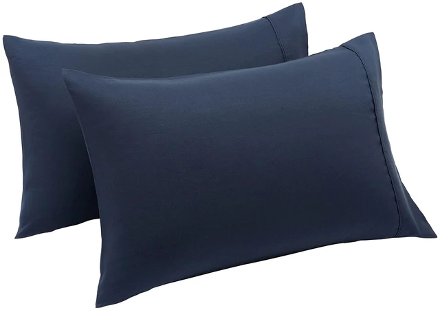 Alt view image 3 of 5 - Standard Pillowcases Set of 2 - Lightweight, Super Soft Easy Care Microfiber, Navy Blue, 30" L x 20" W, Pillows Not Included