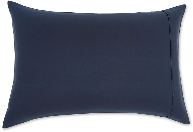 Alt view image 4 of 5 - Standard Pillowcases Set of 2 - Lightweight, Super Soft Easy Care Microfiber, Navy Blue, 30" L x 20" W, Pillows Not Included