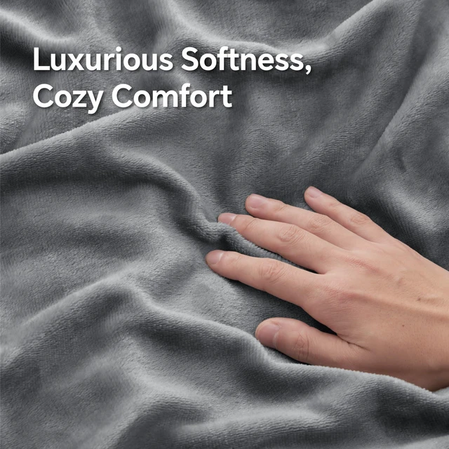 Alt view image 4 of 7 - Flannel Pillowcases Standard Set of 2, Gray, 20x26 Inches | Super Cozy Fuzzy Velvet Pillow Shams with Zipper Closure, Soft Fleece Pillowcases for Bedroom, Sofa, Couch, All-Season Use