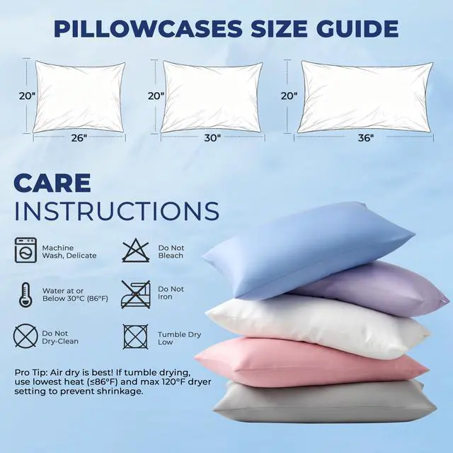 Alt view image 7 of 7 - Cooling Pillow Case Standard Size Pillow Cover with Zipper for Hot Sleepers Breathable & Gentle on Skin, All-Night Comfort (Dark Grey, 1Pcs)