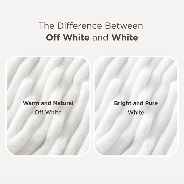 Alt view image 6 of 7 - GentleSoft White Throw Blanket for Couch - Birthday Gifts for Women Mom Her Girls, Cozy Fleece Blanket for Sofa Bed, Living Room Home Bedroom Decor Dorm Essentials, Off White, 50x60 Inches
