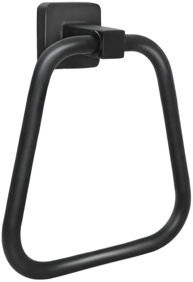 Main image of Towel Holder for Bathroom Wall Matte Black Towel Ring Stainless Steel Hand Towel Holder Heavy Duty Towel Hanger for Bath, Kitchen (Black)