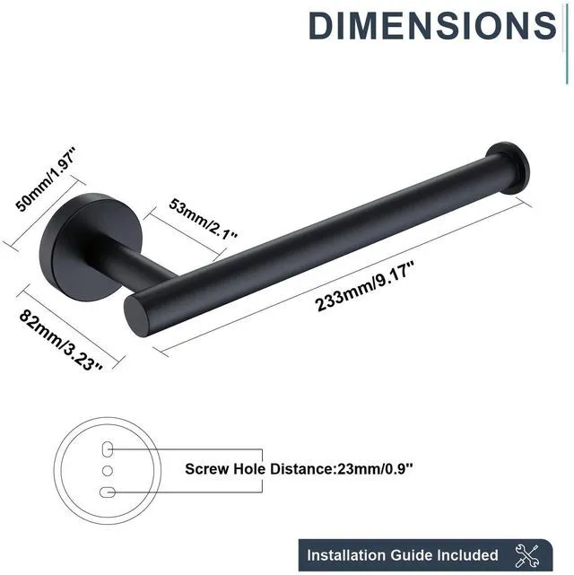 Alt view image 2 of 7 - Hand Towel Holder Towel Ring, Premium Stainless Steel Hand Towel Bar Heavy Duty Wall Mounted Modern Bath Accessories, 9 Inch Towel Rack for Bathroom Kitchen, Matte Black