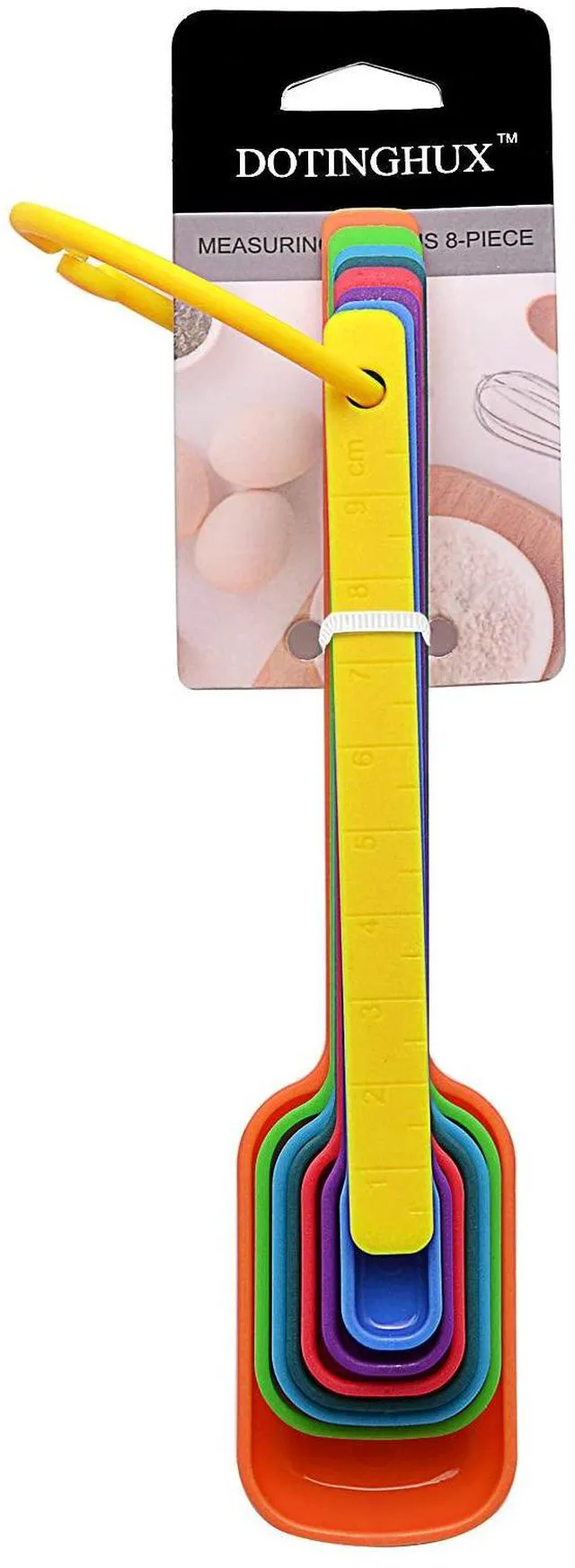 Alt view image 6 of 6 - Plastic Measuring Spoons 8-Piece,Assorted Colors