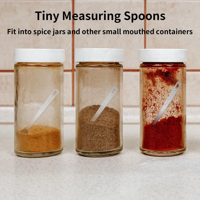 Alt view image 7 of 7 - Cuttte 5PCS Small Measuring Spoons Set Teaspoon 1/4 1/8 1/16 1/32 1/64 tsp | Stainless Steel Tiny Measuring Spoons for Cooking Baking, Mini Teaspoons for Small Amount of Powders, Spices, Dry Ingredien