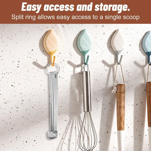 Alt view image 6 of 7 - 5PcsTeaspoon Measuring Spoons, 1/3, 1/4, 1/8, 1/16, 3/16 tsp, Mini Measuring Spoon, Square Bowl Measure Spoon Set, Small Stainless Steel Teaspoon for Measure Small Amount of Dry & Liquid Ingredients