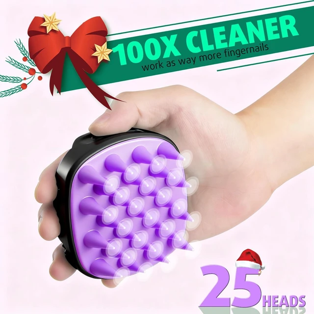 Alt view image 6 of 7 - 2 Pack Scalp Massager Shampoo Brush Scrubber Exfoliator | Ultra Soft Silicone, Non-Slip Grip, Promote Hair Growth, Dandruff Removal, Deep Clean & Massage, All Hair Types