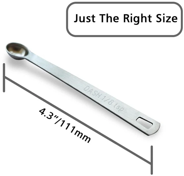 Alt view image 2 of 5 - 2PCS 1/8tsp(0.625ml) Mini Measuring Spoon, Small Teaspoon for Tiny Amounts | High Precision, Food-Grade, Rust-Free, Dishwasher-Safe, Easy-Read Markings, Multi-Purpose, Sturdy & Durable