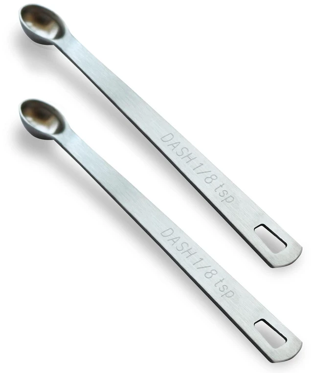 Main image of 2PCS 1/8tsp(0.625ml) Mini Measuring Spoon, Small Teaspoon for Tiny Amounts | High Precision, Food-Grade, Rust-Free, Dishwasher-Safe, Easy-Read Markings, Multi-Purpose, Sturdy & Durable