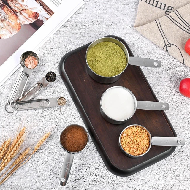 Alt view image 6 of 7 - Measuring Cups and Spoons Set, 8 Piece | Nesting design for compact storage, includes 4 cups + 4 spoons, for cooking and baking
