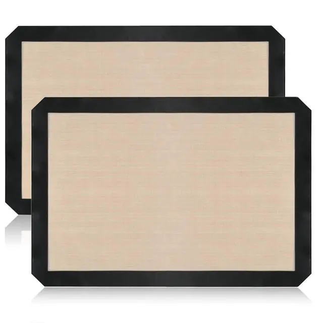 Main image of 2-Pack Silicone Baking Mats Non-Stick Reusable Oven Liners for Half Sheet Pans (16.54" x 11.62"), BPA-Free Silicone, Easy to Clean, for Cookies, Roasted Veggies, Pizza & More