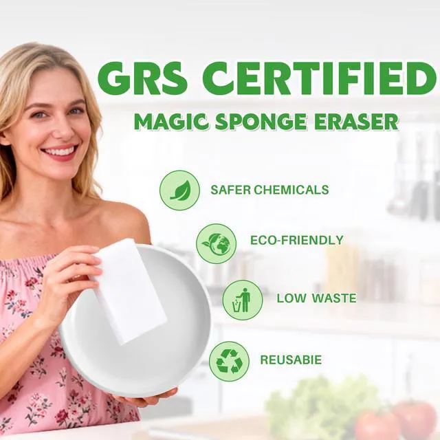 Alt view image 5 of 7 - ISDGER Magic Sponge Eraser, 12 Pack Melamine Sponge, GRS Certified | No Scratch & Super Absorbent, Multi-Functional Magic Cleaning Erasers Sponges in Bulk, for Bathroom Window Kitchen