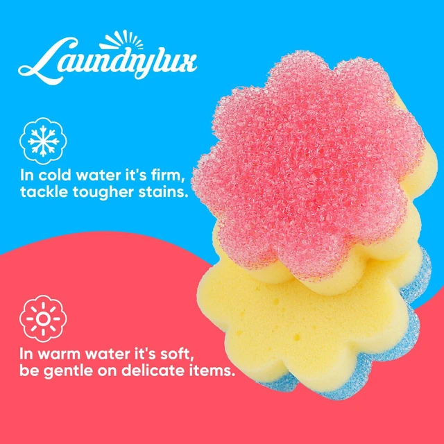 Alt view image 3 of 7 - LAUNDRYLUX Scrub Sponge, Dual-Sided Temperature-Responsive Scrubber | Non-Scratch - Multipurpose Dish Sponges for Kitchens, Bathrooms, and Outdoor Use - 3 Pack