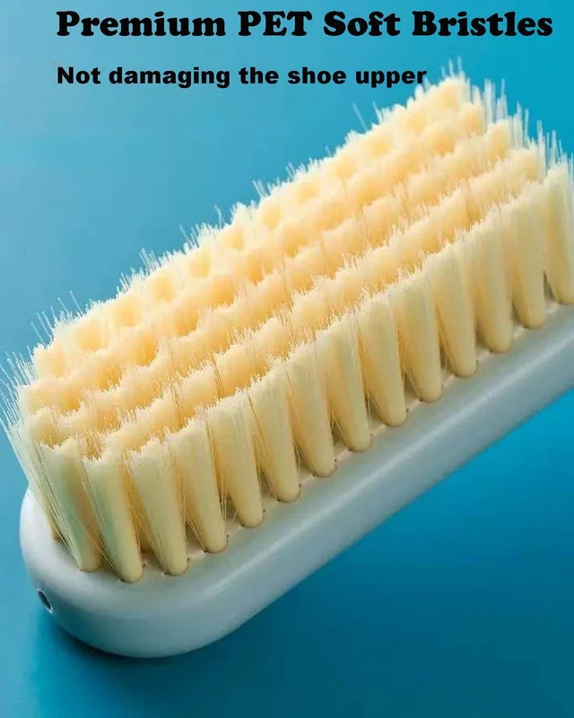 Alt view image 3 of 7 - Shoe Cleaning Brush-3 Pack Shoe Brushes with Long Handled Soft Bristle Cleaning Brush Shoe Cleaner Brush Scrub Brush for Sneakers,Tennis,Canvas,White Shoes & More
