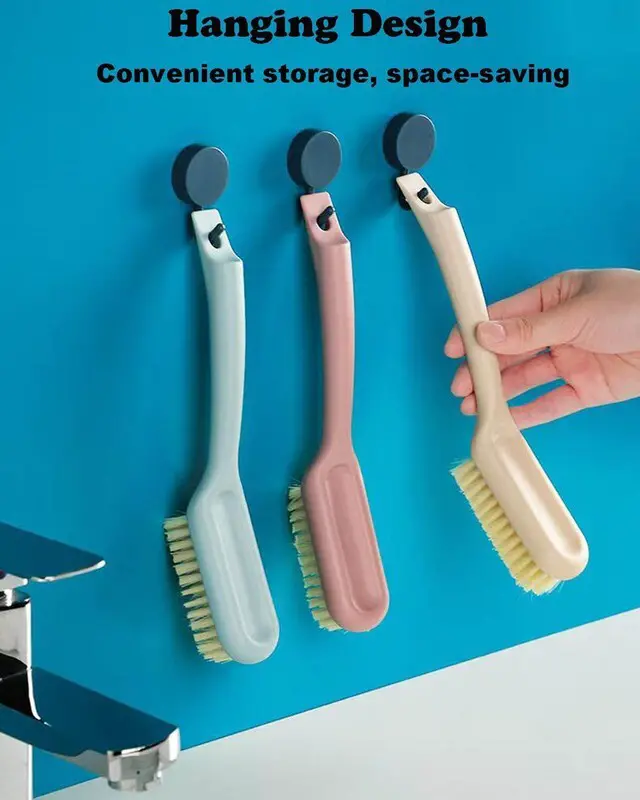 Alt view image 5 of 7 - Shoe Cleaning Brush-3 Pack Shoe Brushes with Long Handled Soft Bristle Cleaning Brush Shoe Cleaner Brush Scrub Brush for Sneakers,Tennis,Canvas,White Shoes & More