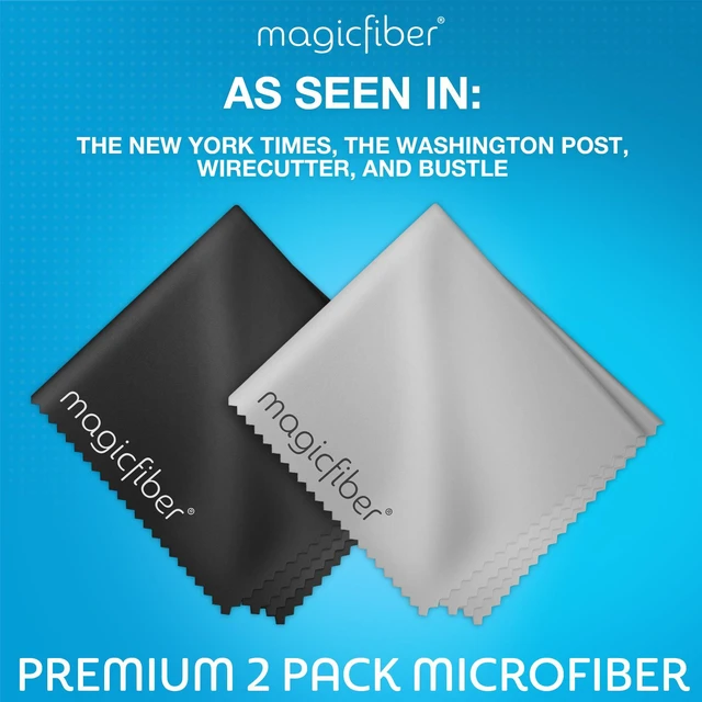 Alt view image 3 of 6 - MagicFiber Microfiber Cleaning Cloth, Glasses Cleaner, Eyeglass Wipes, 2pk | Clean Eye Glasses, Lenses, Screens, Cameras, Sunglasses, Watches, Electronics, & More