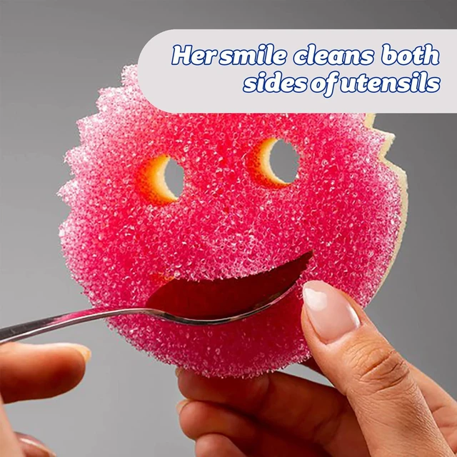 Alt view image 5 of 7 - Dual Sided Texture Changing Sponge/Scrubber - Super Absorbent Sponge Side - Scrub Mommy (Pink) - 1 Count