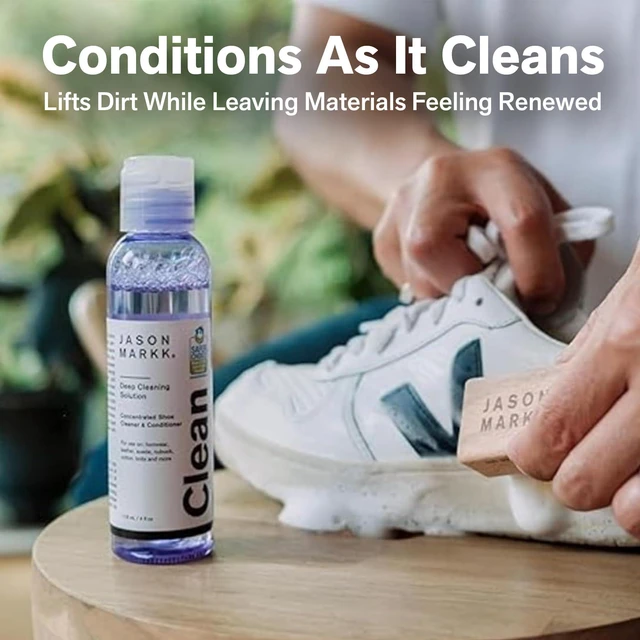 Alt view image 4 of 7 - Essential Kit, Shoe Cleaner, 2-Piece Set, Deep Cleaning Solution & Durables Brush, Sneaker Care, Ideal for Footwear, Safe for Midsoles, Full-Grain Leather, Rubber, Plastic, and More, 4oz