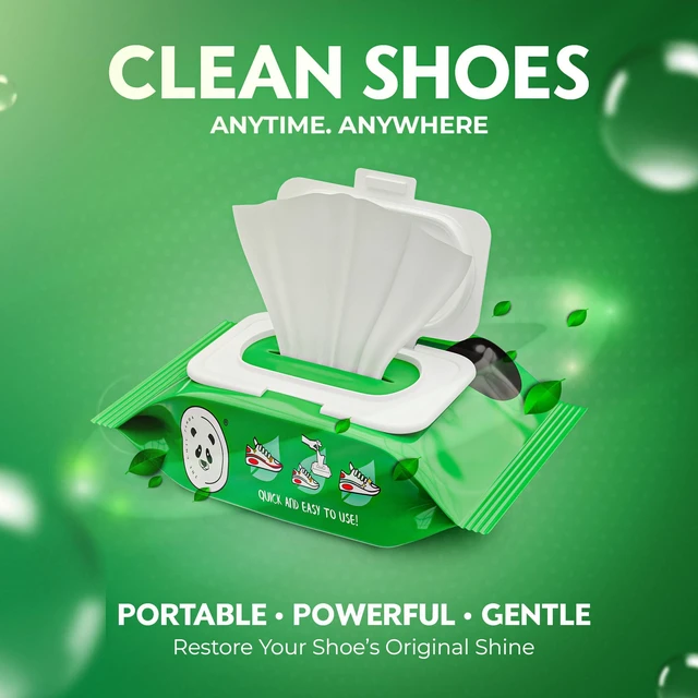 Alt view image 7 of 7 - Panda Shoe Cleaning Wipes | 1 pack (30 pcs) | Premium Sneaker Wipes Cleaner | Quick Disposable Shoe Cleaner for Sneakers, Removes Dirt, Grime & Stains, Travel Portable Shoe Wipes, No Water Needed