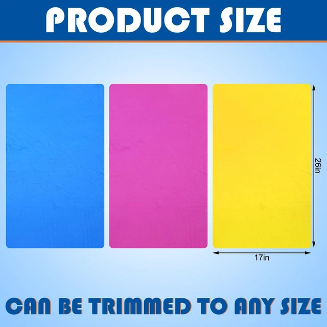 Alt view image 2 of 6 - 3 Pack Extra Large 26"x17" Chamois Cloth for Squeegee Mop Floor Towels for Floor Cleaning,and Ultra Absorbent Suede Shammy Towels, Streak Free Reusable Cleaning Rags for Hardwood,Windows