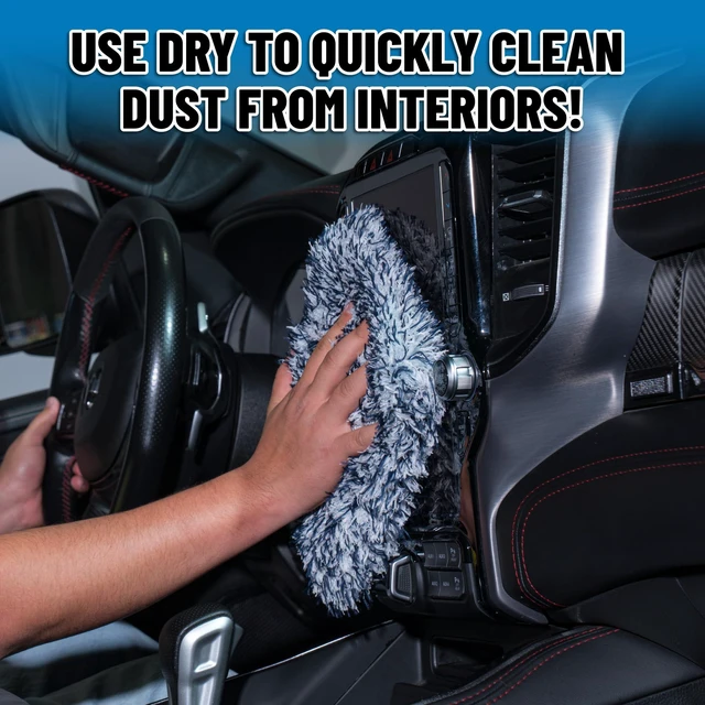 Alt view image 7 of 7 - The Dually Dual-Surface Microfiber Car Wash & Drying Pad | Dual-surface pad scrubs and washes paint, glass, wheels and exterior, soft side for safe, scratch-free contact