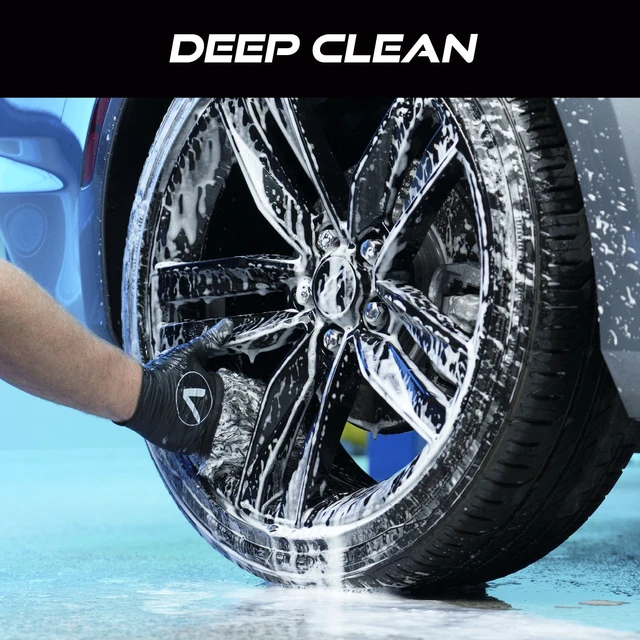 Alt view image 5 of 6 - Wheel Cleaner Microfiber Mitts for Cars, 5.5 Inch x 4.4 Inch, 2 Pack | Car Detailing Supplies for Rims, Wheels, Grills