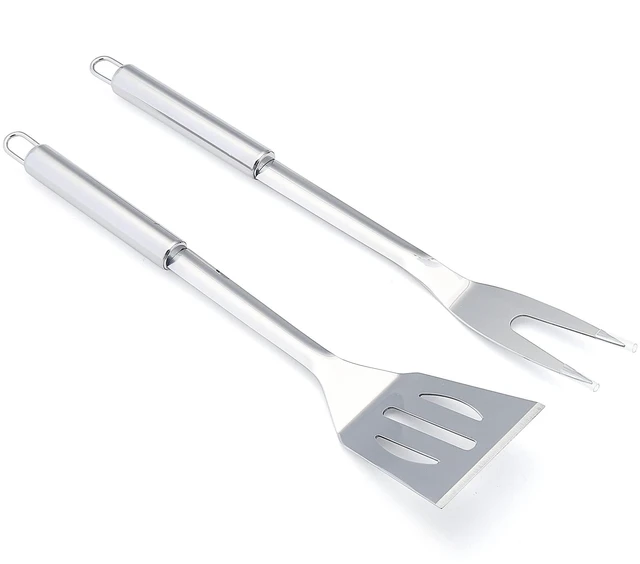 Alt view image 5 of 6 - 4-Piece Stainless Steel BBQ Grilling Tool Set with Carry Bag, Rust-Resistant, Dishwasher Safe
