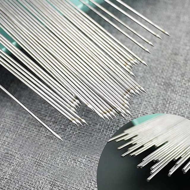 Alt view image 3 of 7 - 13.4" Barbecue Skewers, 100 PCS Metal Skewers for Grilling, BBQ | Reusable Needle Sticks for Meat, Shrimp, Chicken, Vegetable, Kitchen, Party, Outdoor Cooking with Portable Metal Storage Tube