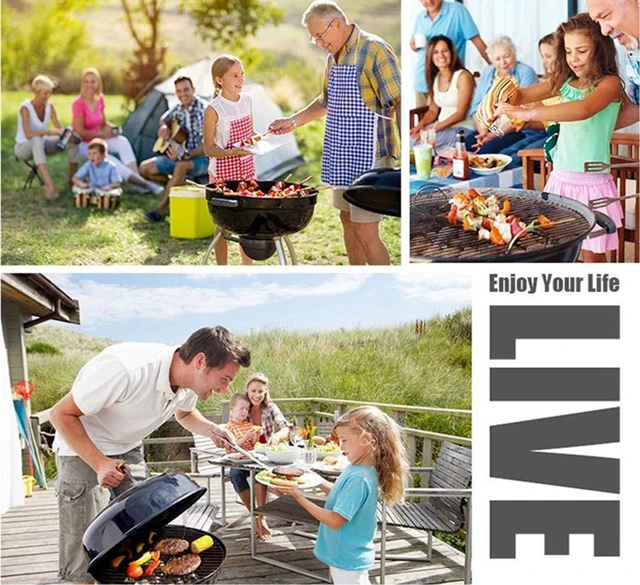 Alt view image 2 of 7 - 12PCS Kabob Skewers Flat Metal BBQ Barbecue Skewer 14" Long Stainless Steel Shish Kebob Sticks Wide Reusable Grilling Skewers Set for Meat Shrimp Chicken Vegetable, 12 Pack