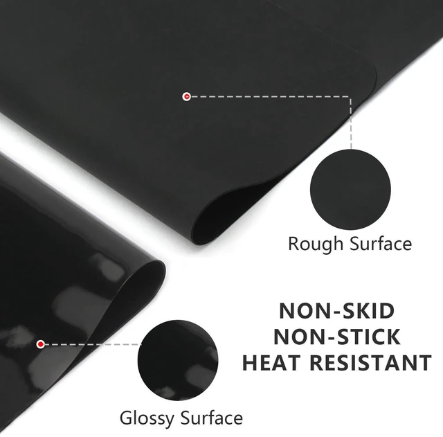 Alt view image 3 of 7 - Silicone Sheets for Crafts, 3PCS Resin Jewelry Casting Molds Mats, Multipurpose Table Cover Placemat, Counter Top Protector Pad, Nonskid Nonstick, Black(15.7 x 11.8 inches)