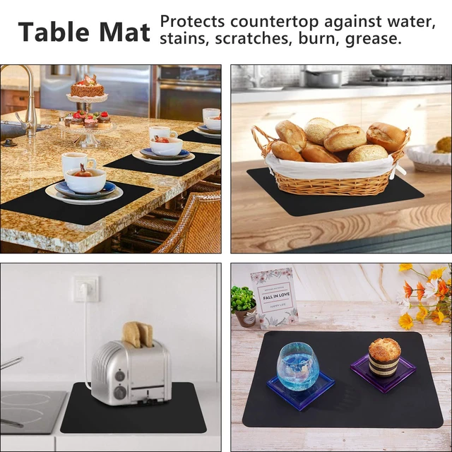 Alt view image 6 of 7 - Silicone Sheets for Crafts, 3PCS Resin Jewelry Casting Molds Mats, Multipurpose Table Cover Placemat, Counter Top Protector Pad, Nonskid Nonstick, Black(15.7 x 11.8 inches)
