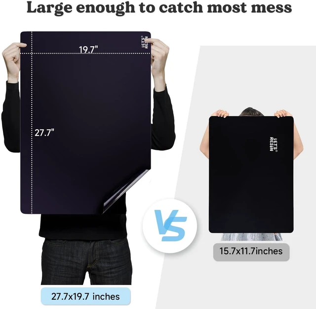 Alt view image 2 of 6 - Extra Large Silicone Mat for Crafts, 27.7'' x 19.7'' Nonstick & Nonslip Silicone Crafts Mat, Multipurpose Heat-Resistant Table Protector Silicone Sheets for Resin, Liquid, Paint, Clay